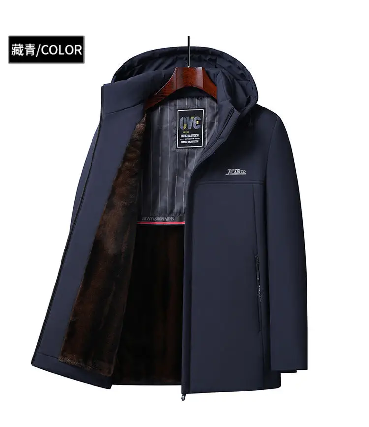 2024 Winter New Fashion Trend Thick Warm Cotton-Padded Jacket Men's Casual Relaxed Comfortable Waterproof Plus-Size Coat L-5XL