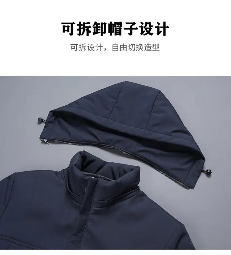 2024 Winter New Fashion Trend Thick Warm Cotton-Padded Jacket Men's Casual Relaxed Comfortable Waterproof Plus-Size Coat L-5XL