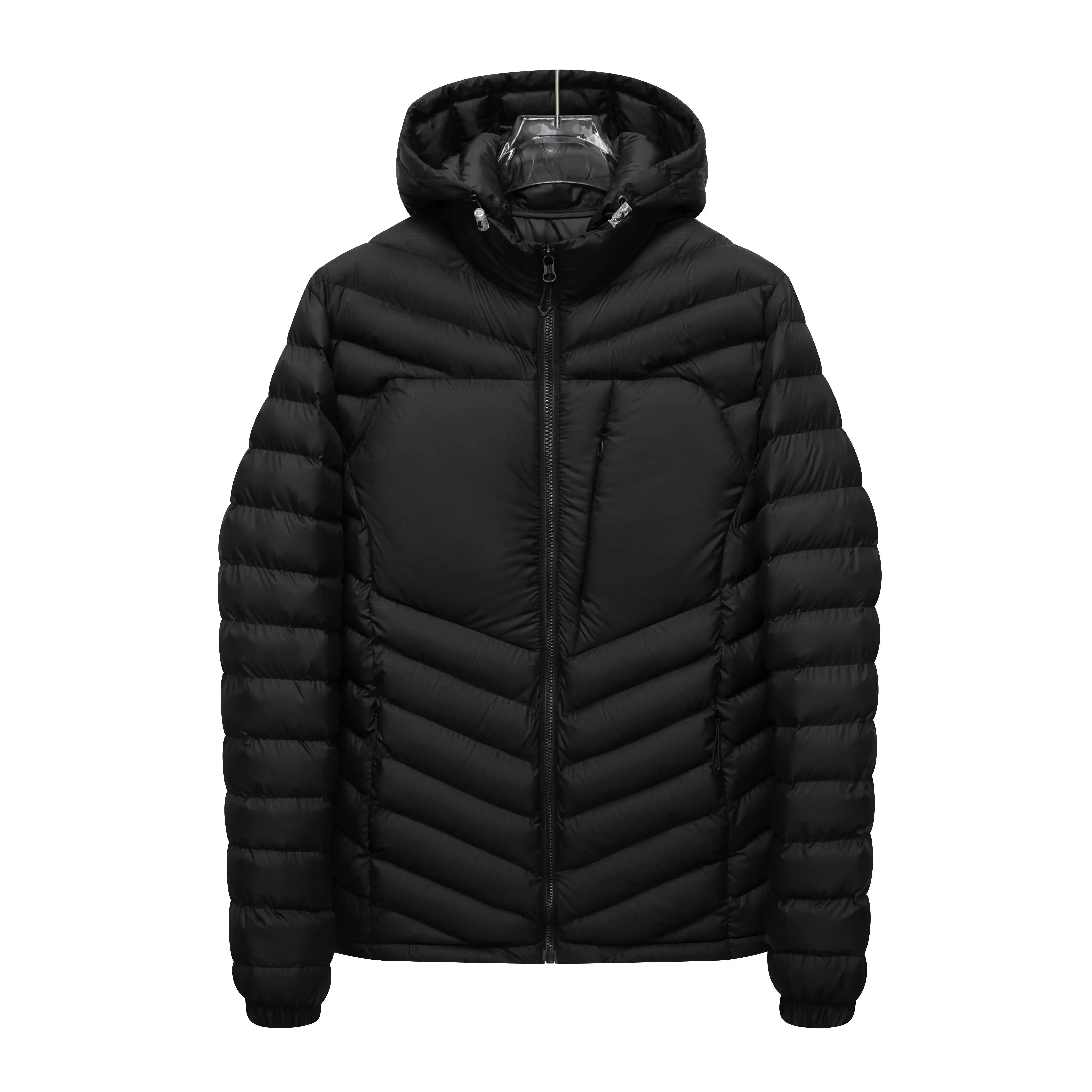 Outdoor Lightweight Puffer Jacket Men's Hooded Insulated Thermal Puffy Winter Heated Parkas Men New Outerwear Padded Parka Coats