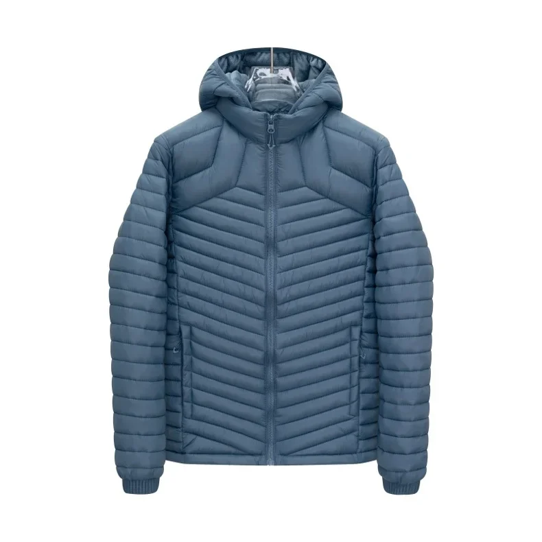 Outdoor Lightweight Puffer Jacket Men's Hooded Insulated Thermal Puffy Winter Heated Parkas Men New Outerwear Padded Parka Coats