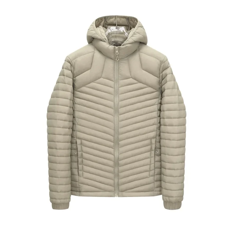 Outdoor Lightweight Puffer Jacket Men's Hooded Insulated Thermal Puffy Winter Heated Parkas Men New Outerwear Padded Parka Coats