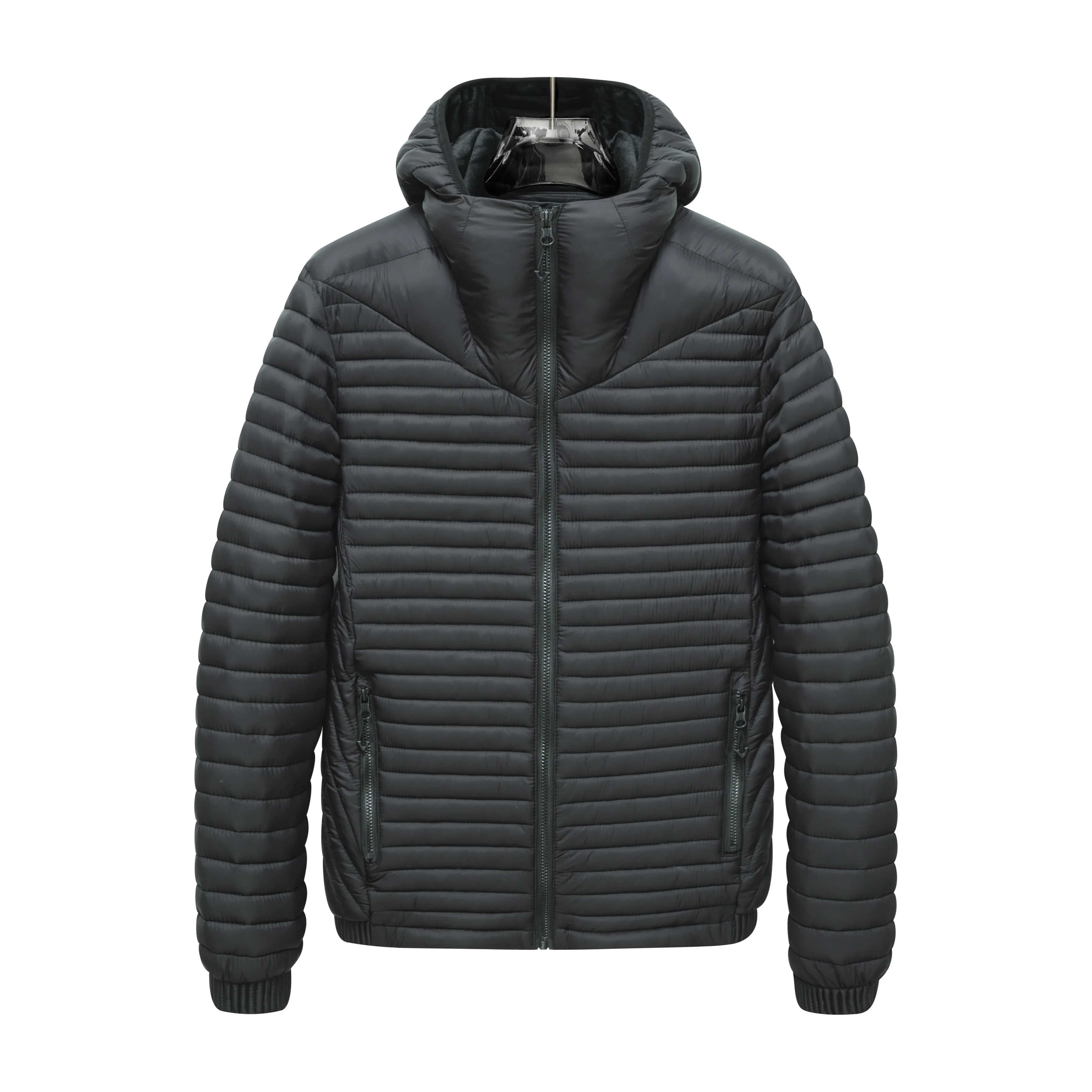Outdoor Lightweight Puffer Jacket Men's Hooded Insulated Thermal Puffy Winter Heated Parkas Men New Outerwear Padded Parka Coats
