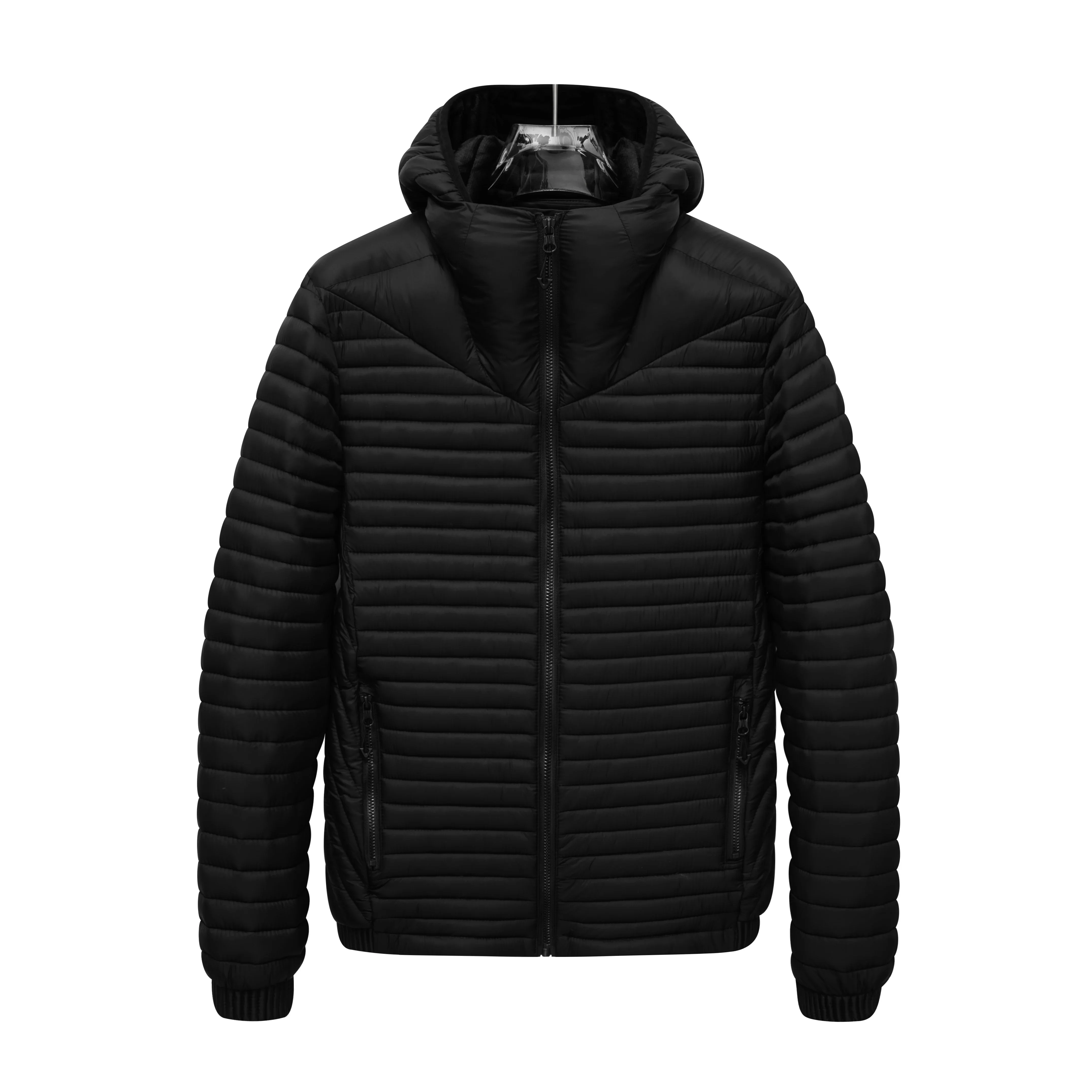 Outdoor Lightweight Puffer Jacket Men's Hooded Insulated Thermal Puffy Winter Heated Parkas Men New Outerwear Padded Parka Coats