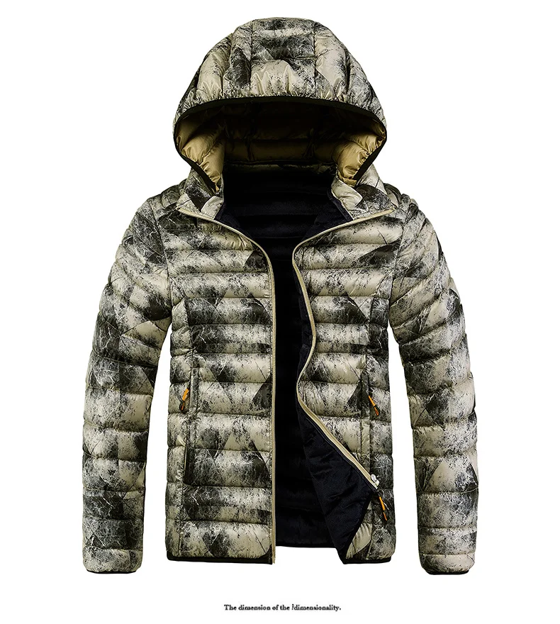 Winter New Style Hooded Parkas Coats for Men Fashion Trend Comfortable Outerwear Thicken Warm Windproof Male Clothes All-match
