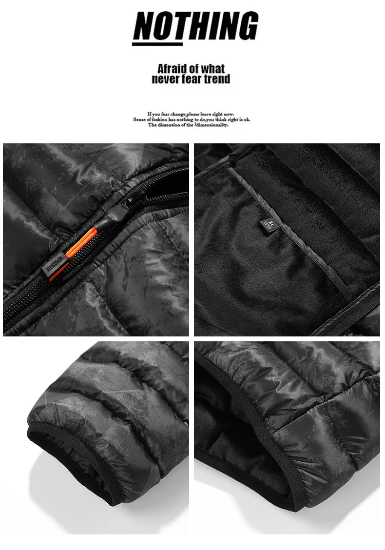 Winter New Style Hooded Parkas Coats for Men Fashion Trend Comfortable Outerwear Thicken Warm Windproof Male Clothes All-match