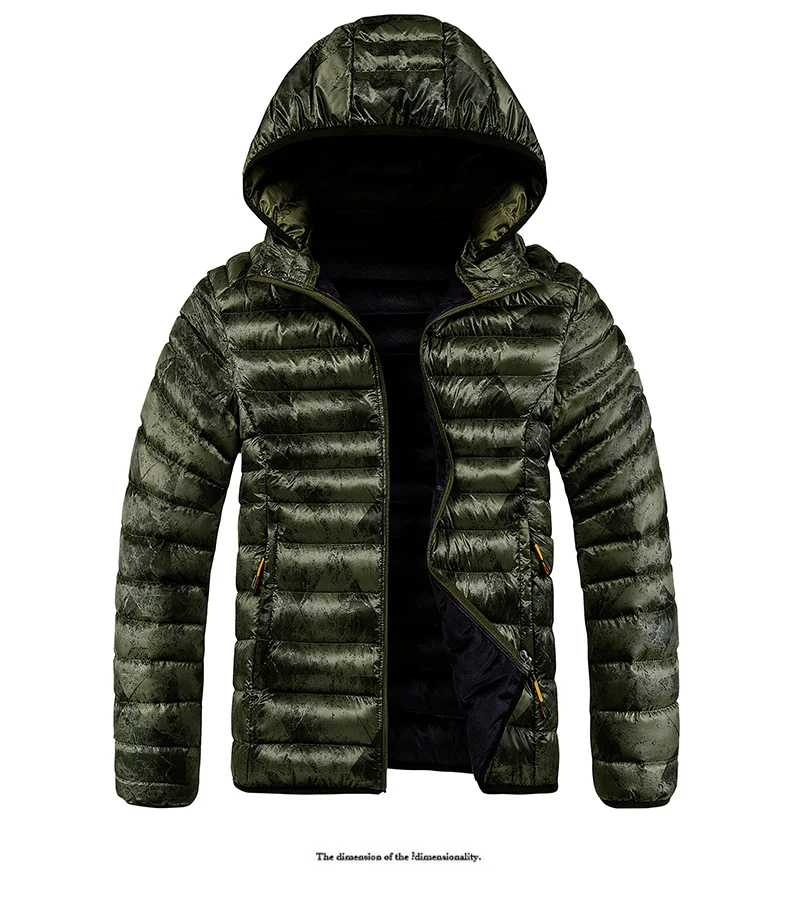 Winter New Style Hooded Parkas Coats for Men Fashion Trend Comfortable Outerwear Thicken Warm Windproof Male Clothes All-match