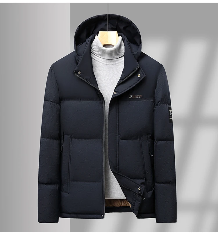 Men Detachable Hood Fashion Parkas Men Thick Warm Casual Parkas Men Thermal Padded Jacket Men Soft Comfort Winter Warm Outerwear