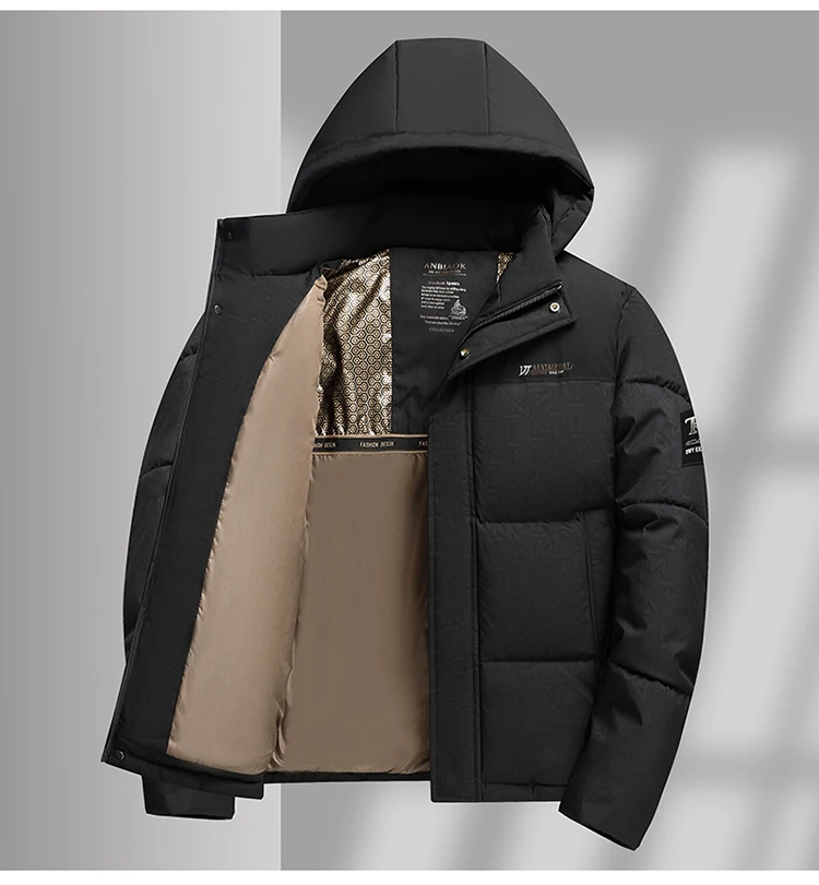 Men Detachable Hood Fashion Parkas Men Thick Warm Casual Parkas Men Thermal Padded Jacket Men Soft Comfort Winter Warm Outerwear