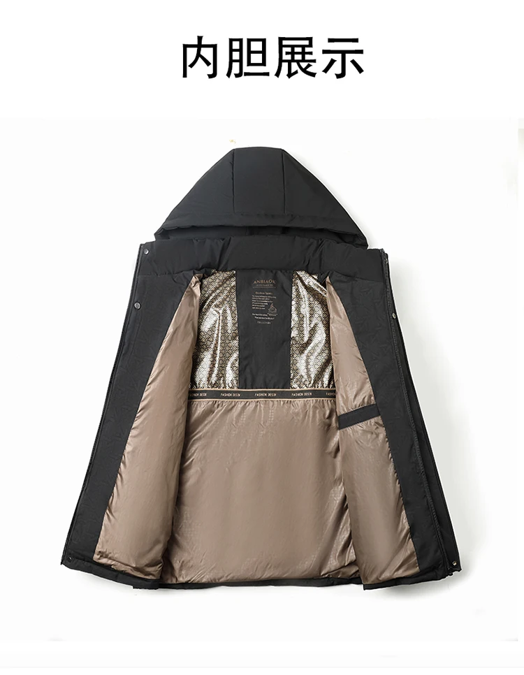 Men Detachable Hood Fashion Parkas Men Thick Warm Casual Parkas Men Thermal Padded Jacket Men Soft Comfort Winter Warm Outerwear