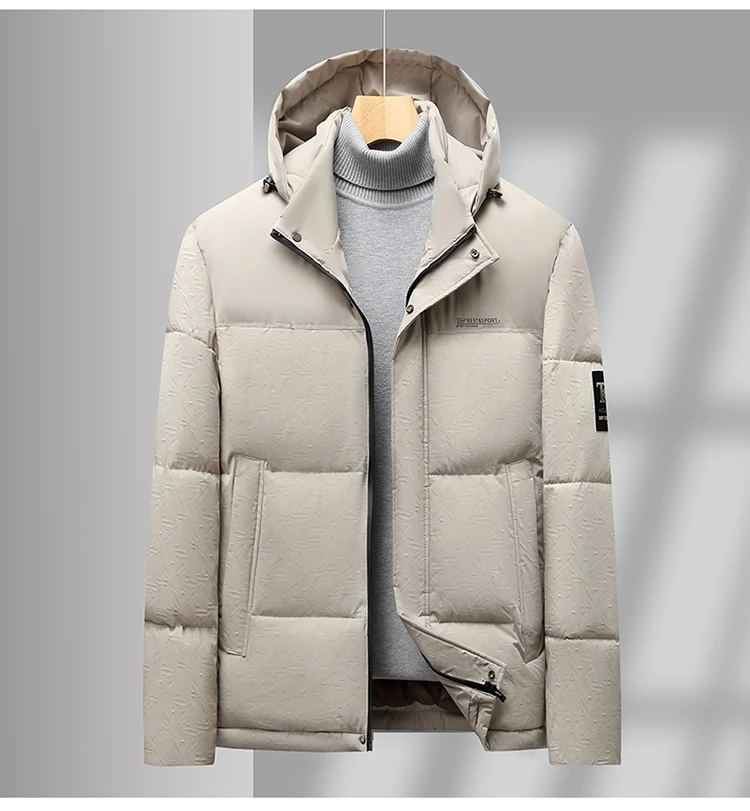 Men Detachable Hood Fashion Parkas Men Thick Warm Casual Parkas Men Thermal Padded Jacket Men Soft Comfort Winter Warm Outerwear
