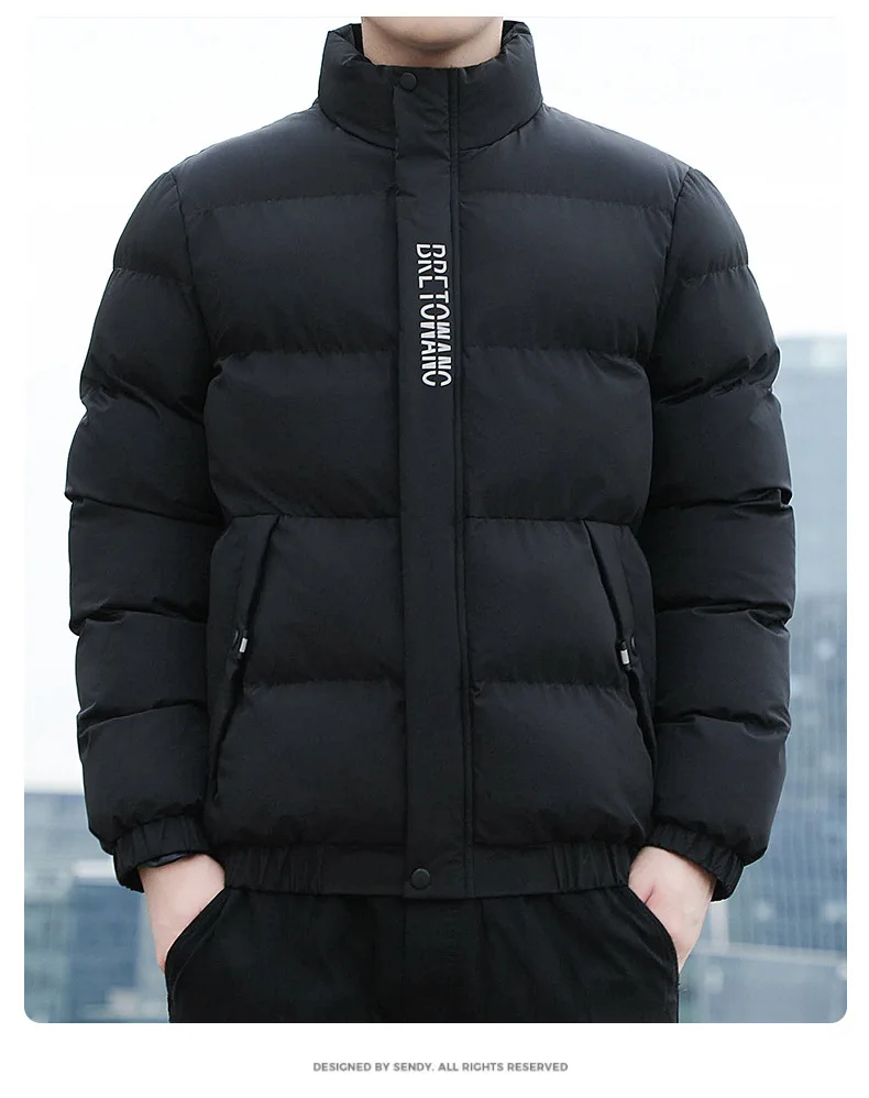 Korean Fashion Trend Simple Multi Color Pocket Men Parkas Windproof Thick Plus Size Outdoor Parkas Men Fashion Casual Parkas