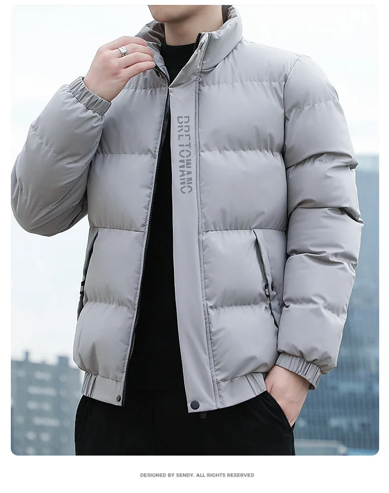 Korean Fashion Trend Simple Multi Color Pocket Men Parkas Windproof Thick Plus Size Outdoor Parkas Men Fashion Casual Parkas