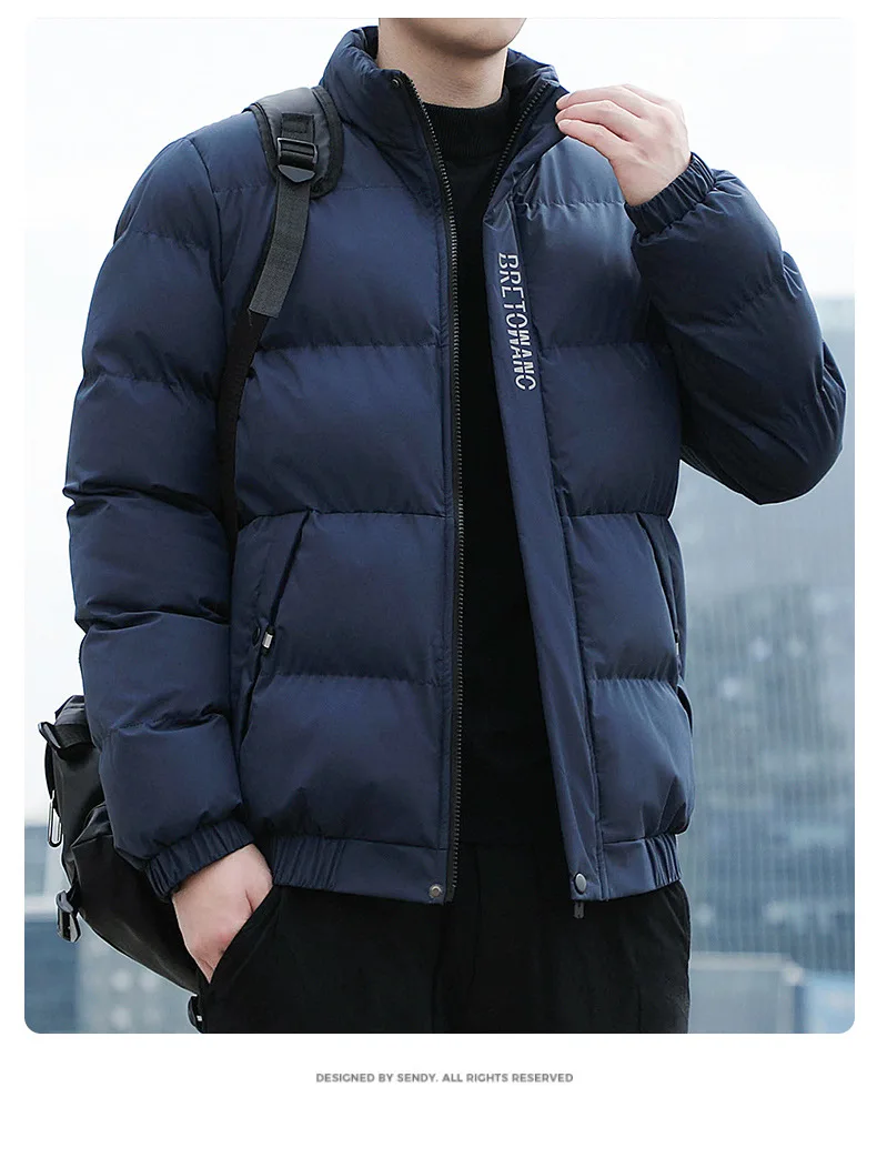 Korean Fashion Trend Simple Multi Color Pocket Men Parkas Windproof Thick Plus Size Outdoor Parkas Men Fashion Casual Parkas
