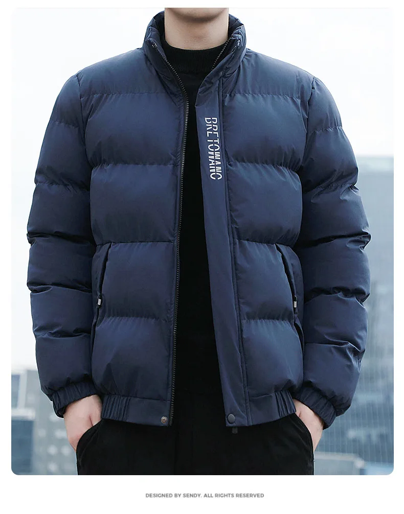 Korean Fashion Trend Simple Multi Color Pocket Men Parkas Windproof Thick Plus Size Outdoor Parkas Men Fashion Casual Parkas