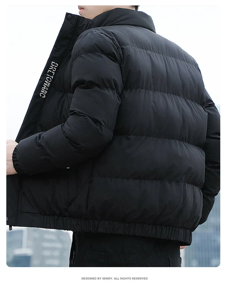 Korean Fashion Trend Simple Multi Color Pocket Men Parkas Windproof Thick Plus Size Outdoor Parkas Men Fashion Casual Parkas