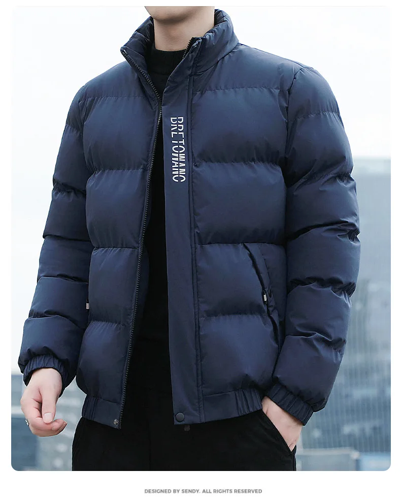 Korean Fashion Trend Simple Multi Color Pocket Men Parkas Windproof Thick Plus Size Outdoor Parkas Men Fashion Casual Parkas