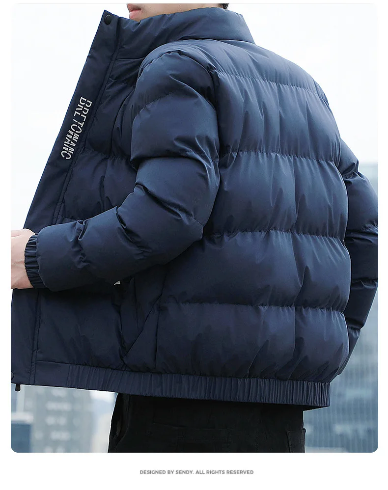 Korean Fashion Trend Simple Multi Color Pocket Men Parkas Windproof Thick Plus Size Outdoor Parkas Men Fashion Casual Parkas