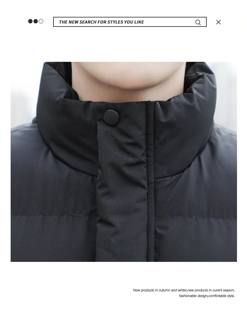 Korean Fashion Trend Simple Multi Color Pocket Men Parkas Windproof Thick Plus Size Outdoor Parkas Men Fashion Casual Parkas