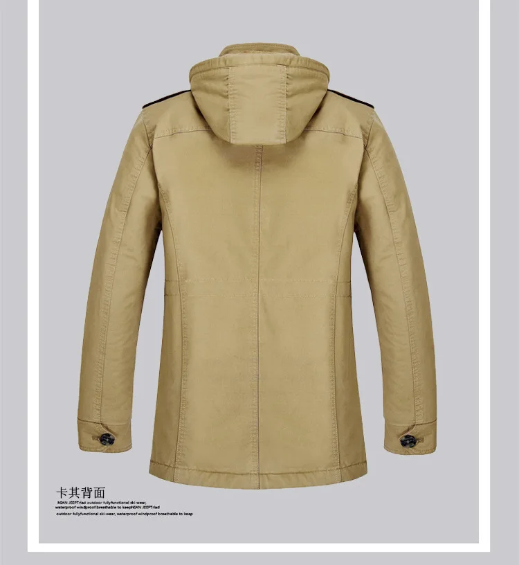 Winter Thickened Parkas Brand High Grade Premium Mens Clothing Fleece Lined Warm Cold Resistant Fashion Parkas Hooded Outerwear