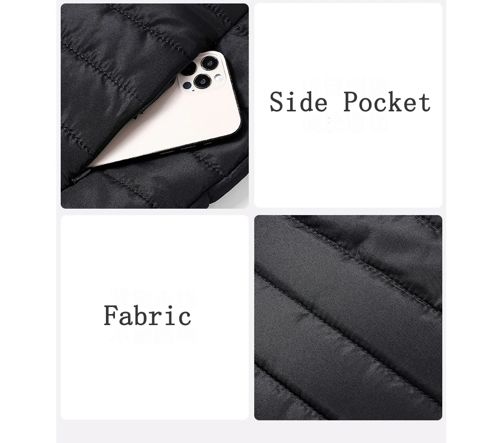 Winter Mens Lightweight Warm Cargo Parkas Coats Men Stand Collar Windbreaker Coats Classic Men Thermal Windbreaker Padded Jacket