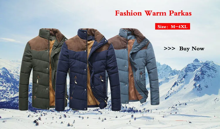 Winter Mens Lightweight Warm Cargo Parkas Coats Men Stand Collar Windbreaker Coats Classic Men Thermal Windbreaker Padded Jacket