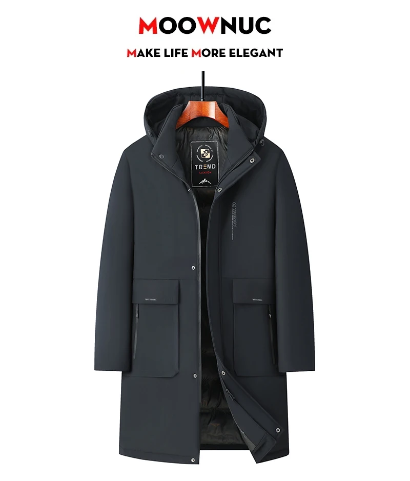 Men's Fashion Windbreaker Parka Coat Overcoat Outdoors Windproof Casual Autumn Winter Warm Hombre New Male Jacket Streetwear