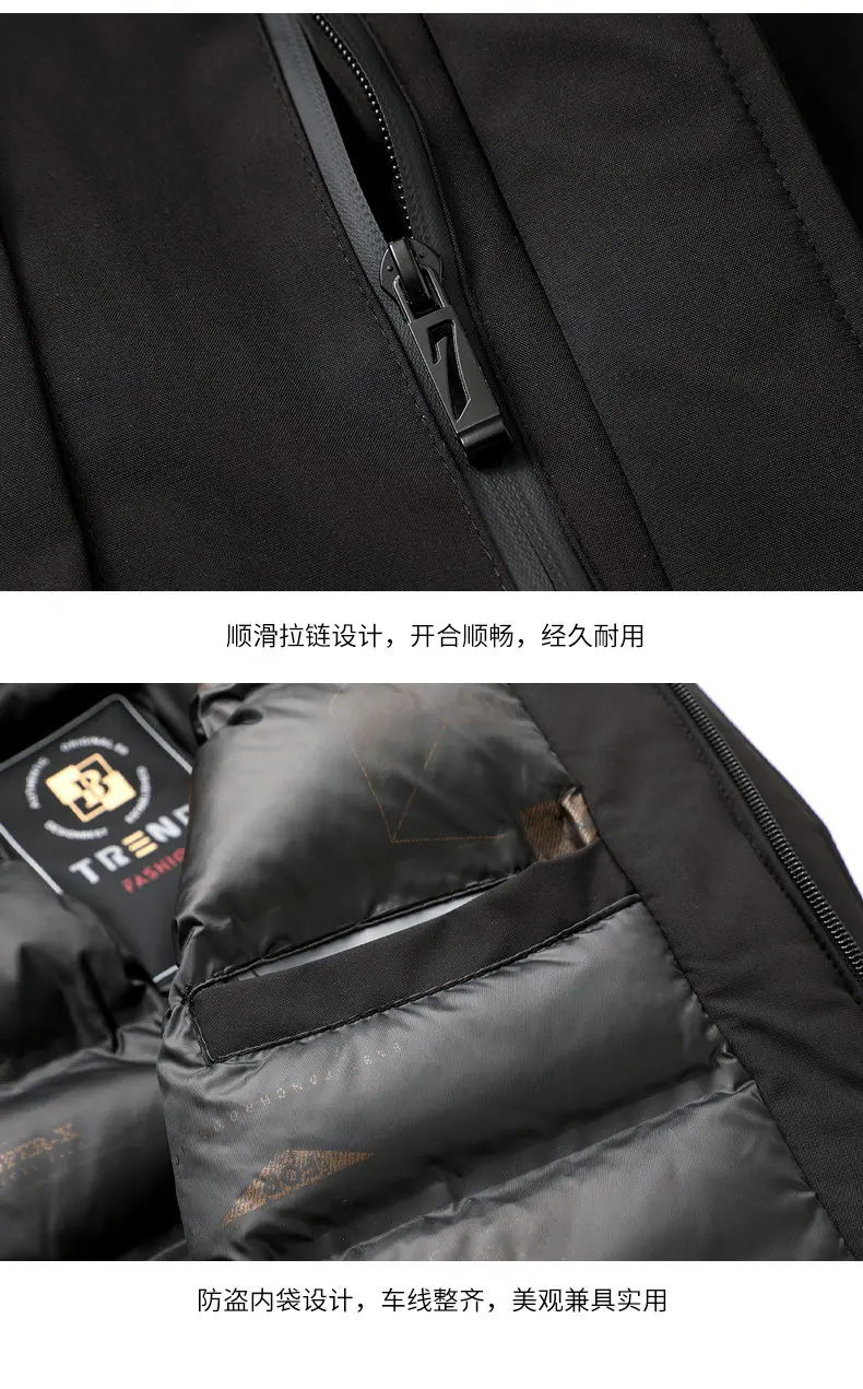Men's Fashion Windbreaker Parka Coat Overcoat Outdoors Windproof Casual Autumn Winter Warm Hombre New Male Jacket Streetwear