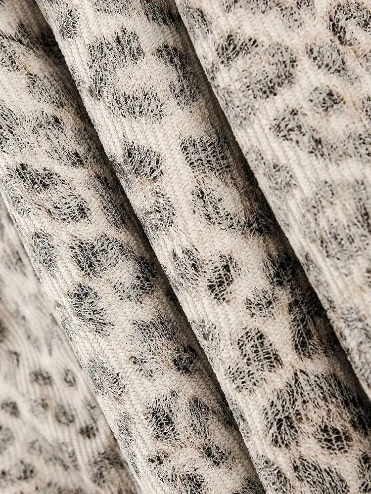 FEWQ Niche Design Men's Fleece Jackets Hooded Leopard Print Fur Thick Padded Coats Thermal Contrast Color Male Clothing CPG2405