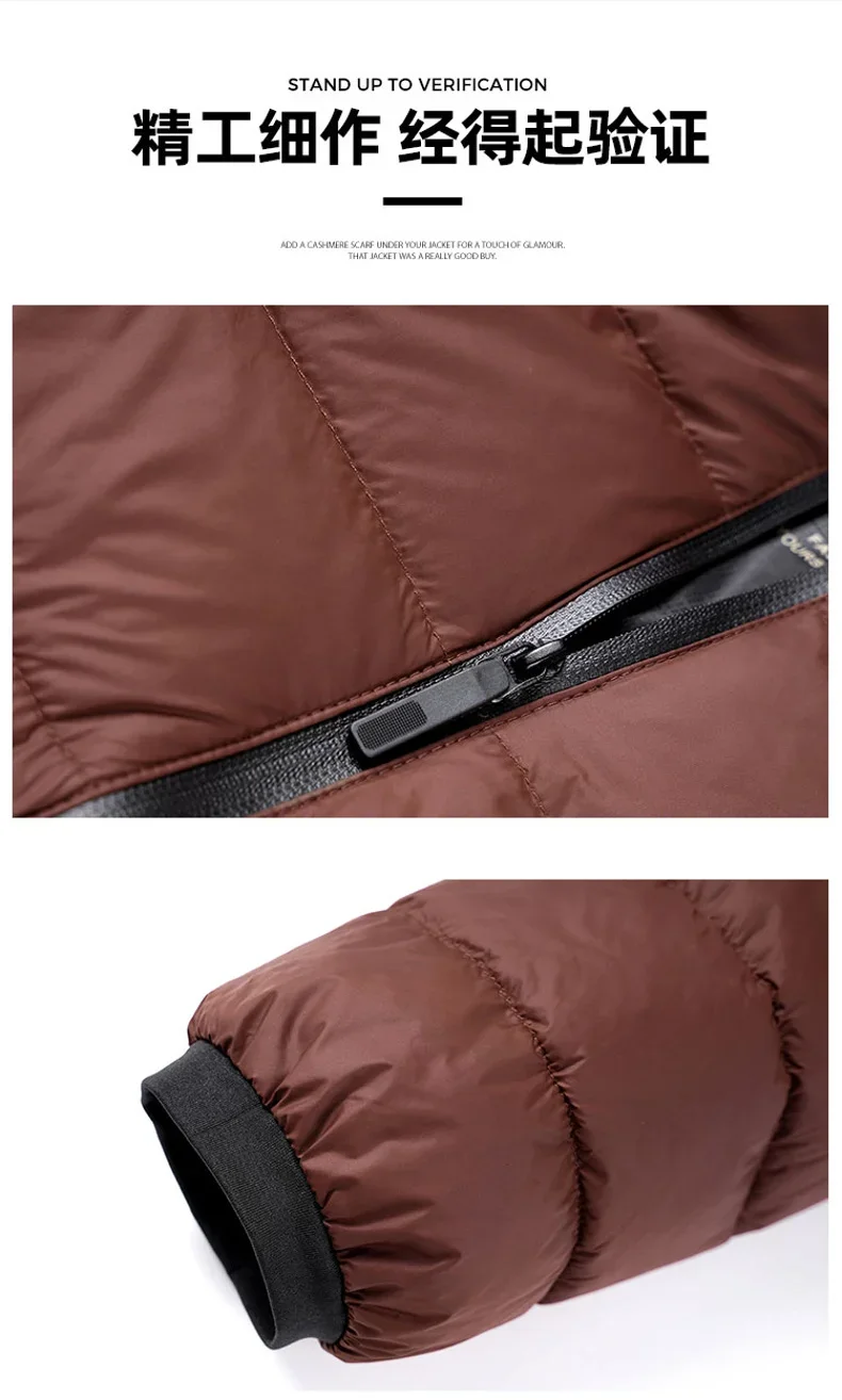 Winter Fashion Men Casual Parkas Thicken Warm Comfortable Male Coats Stand Collar Windproof Cotton Jackets All-match New Style