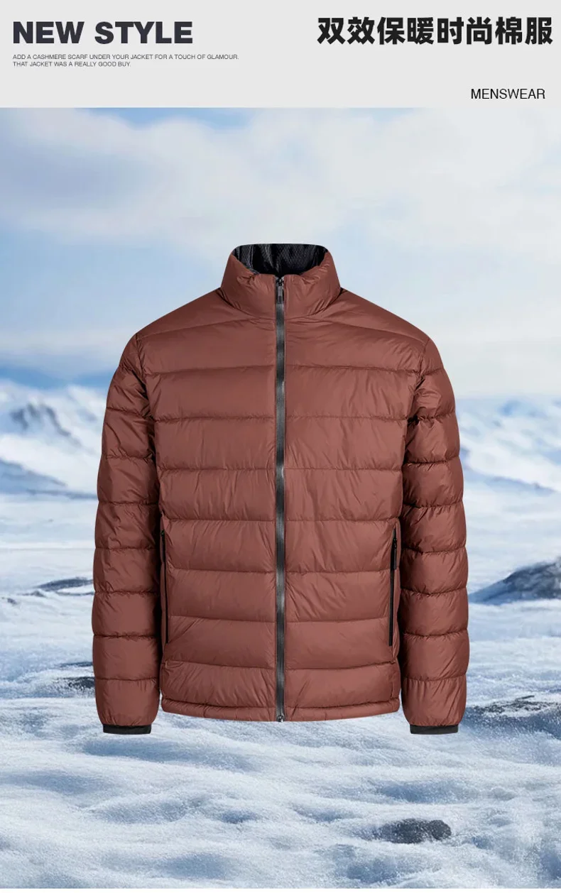 Winter Fashion Men Casual Parkas Thicken Warm Comfortable Male Coats Stand Collar Windproof Cotton Jackets All-match New Style