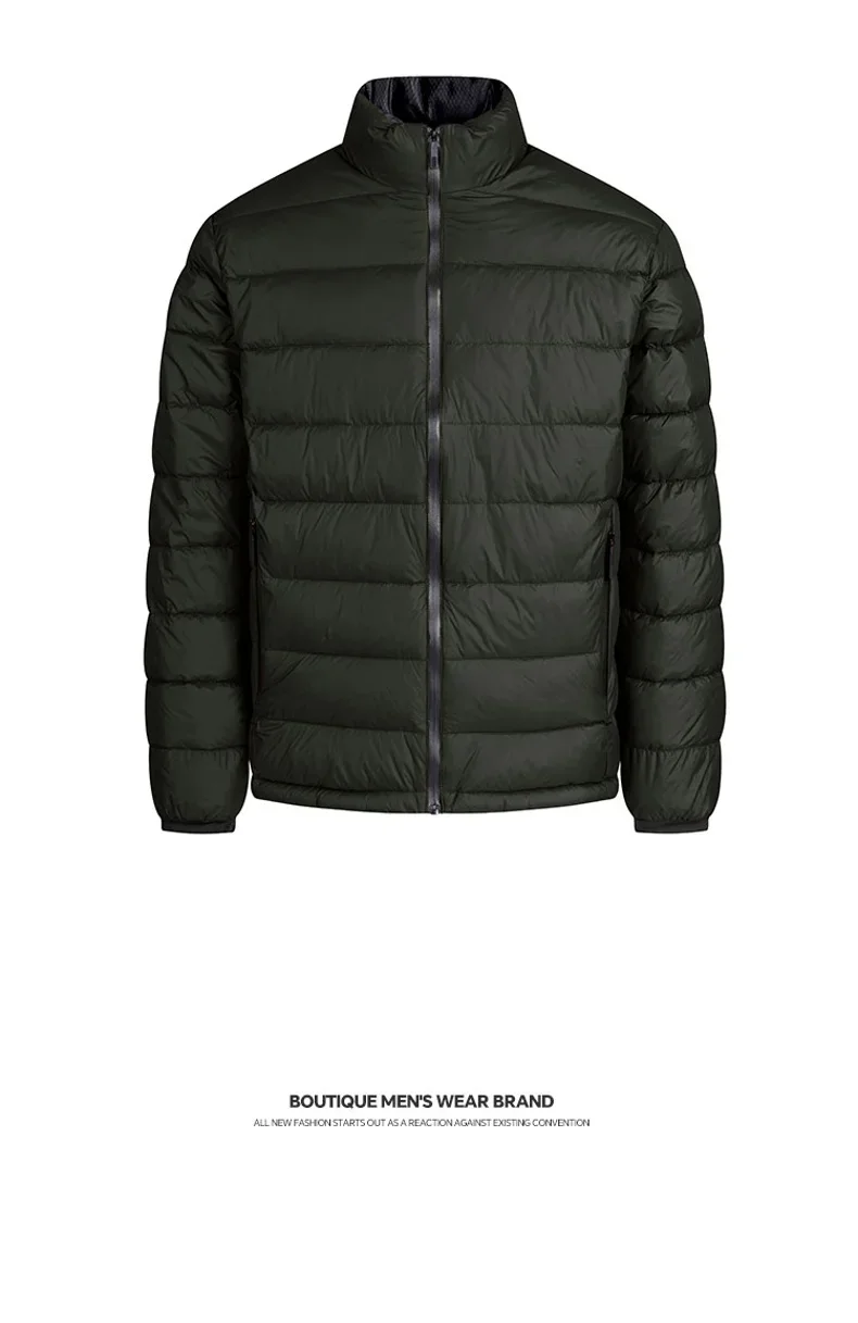 Winter Fashion Men Casual Parkas Thicken Warm Comfortable Male Coats Stand Collar Windproof Cotton Jackets All-match New Style