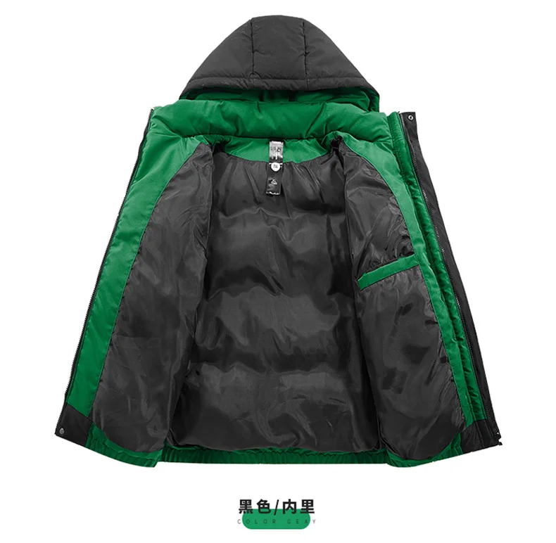 Winter New Style Thicken Men Parkas Outdoor Hooded Warm Male Outerwear Fashion Trend Comfortable Cotton Coats Simple All-match
