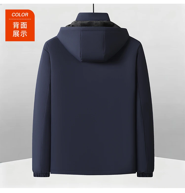 Winter New Mens Parkas Detachable Hood Windproof Parkas Quality Mens Solid Color Minimalist Design Loose Thickened Casual Parkas