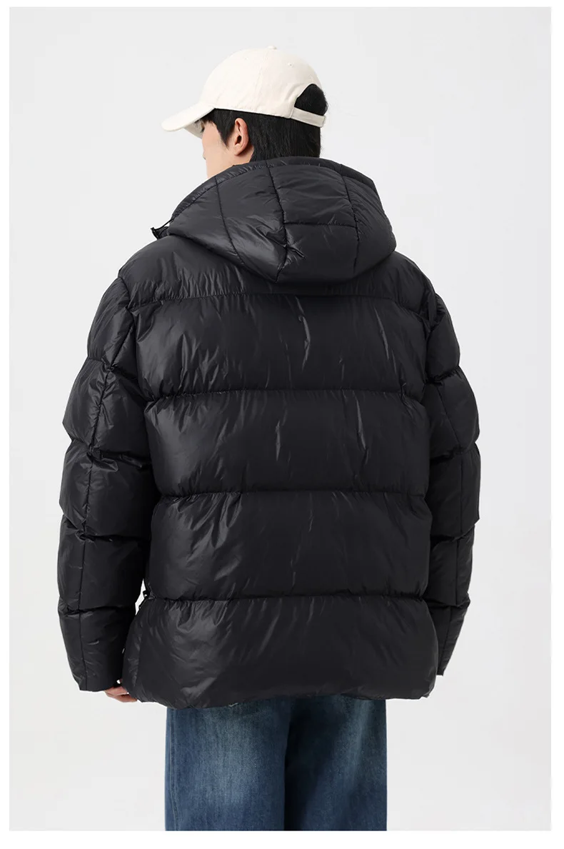 Men Winter Black Gold Parka Men Korean Style Hooded Thick Warm Parka Women Loose Fit Couple Outwear Cold Proof Winter Parkas