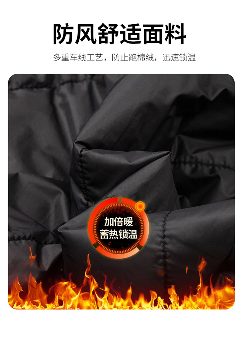 Fashion Casual All-match Men Parkas Jacket Thicken Warm Comfortable Cotton Coats Outdoor Hooded Windproof Male Clothes New Style