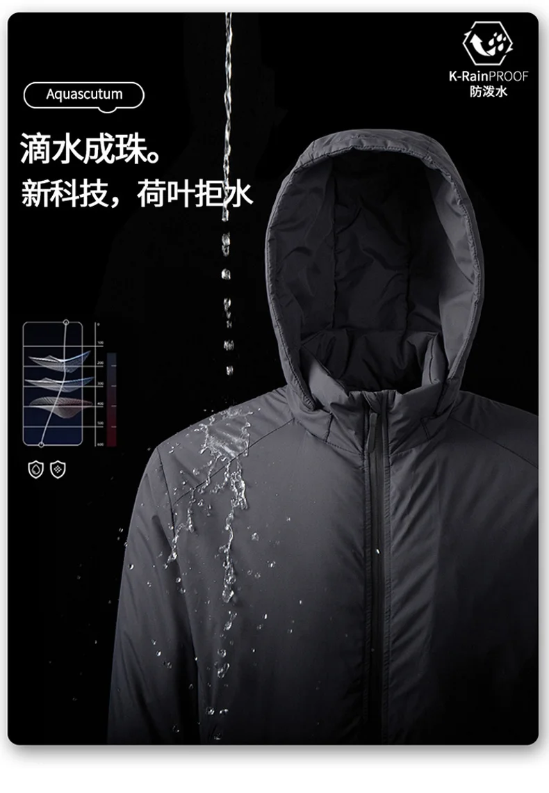 Fashion Casual All-match Men Parkas Jacket Thicken Warm Comfortable Cotton Coats Outdoor Hooded Windproof Male Clothes New Style