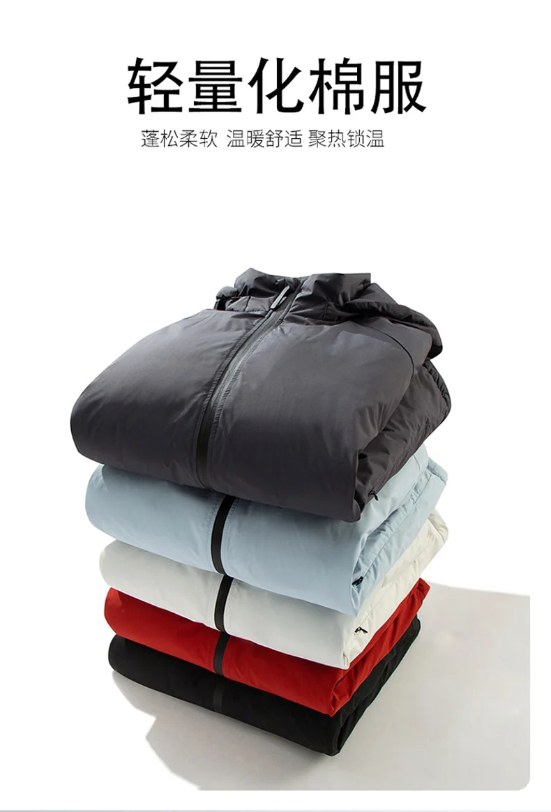 Fashion Casual All-match Men Parkas Jacket Thicken Warm Comfortable Cotton Coats Outdoor Hooded Windproof Male Clothes New Style