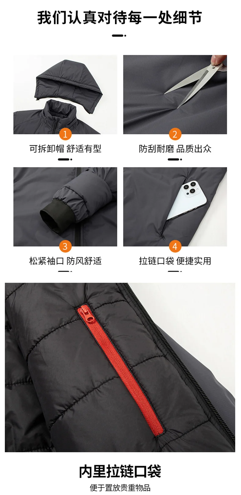 Fashion Casual All-match Men Parkas Jacket Thicken Warm Comfortable Cotton Coats Outdoor Hooded Windproof Male Clothes New Style