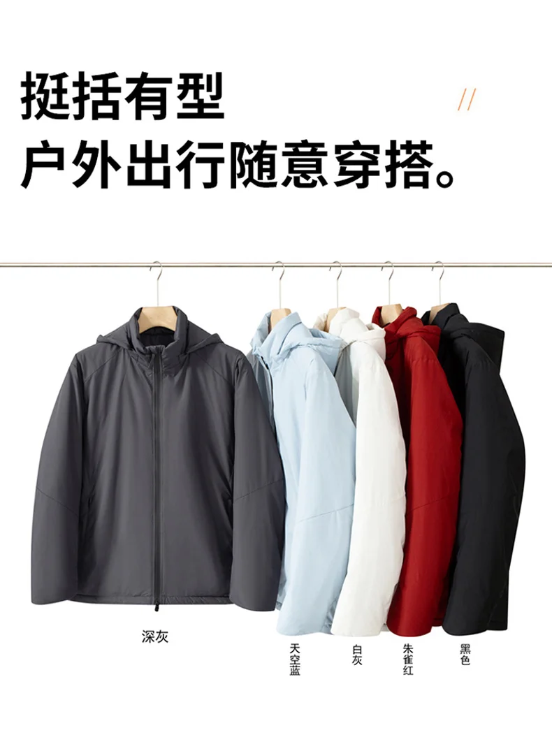 Fashion Casual All-match Men Parkas Jacket Thicken Warm Comfortable Cotton Coats Outdoor Hooded Windproof Male Clothes New Style