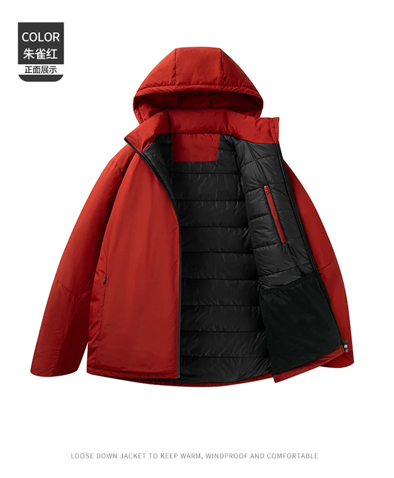 Fashion Casual All-match Men Parkas Jacket Thicken Warm Comfortable Cotton Coats Outdoor Hooded Windproof Male Clothes New Style