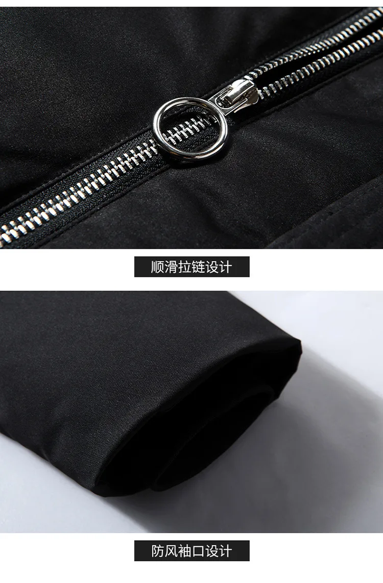 Brand New High Quality Big Fur Collar Mens Parkas Windproof Cold Resistant Multi Pocket High Quality Ski Suit Warm Mens Parkas