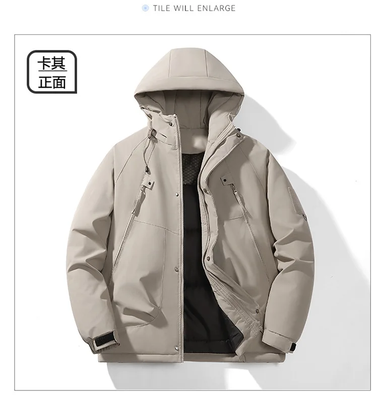 Men Hooded Graphene Parkas Men Oversized Loose Cotton Coat Men Thermal Autumn Winter Parkas Male Outerwear Men Snowboard Jackets