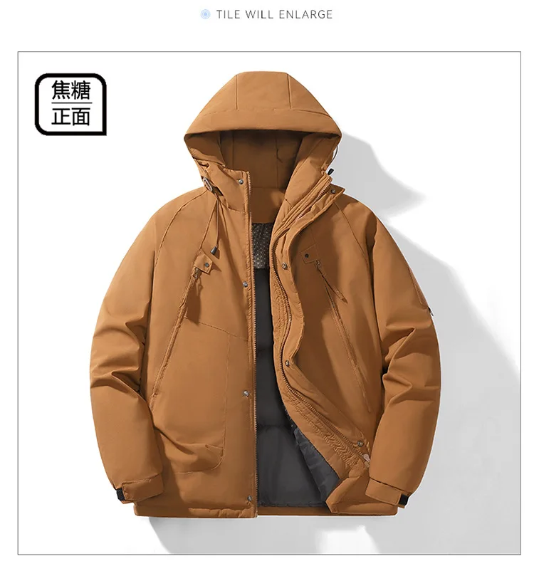 Men Hooded Graphene Parkas Men Oversized Loose Cotton Coat Men Thermal Autumn Winter Parkas Male Outerwear Men Snowboard Jackets