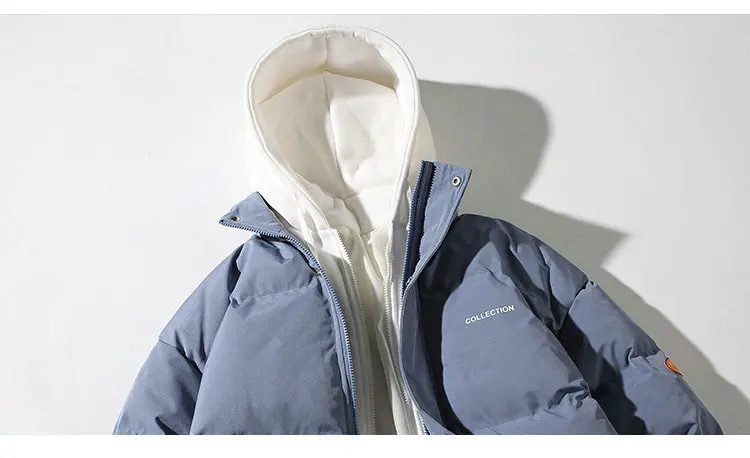 Winter Warm Jacket Mens Streetwear Fashion Parka Men Hooded Thick Korean Fashion Loose Coat for Men Women Winter Parkas Coats