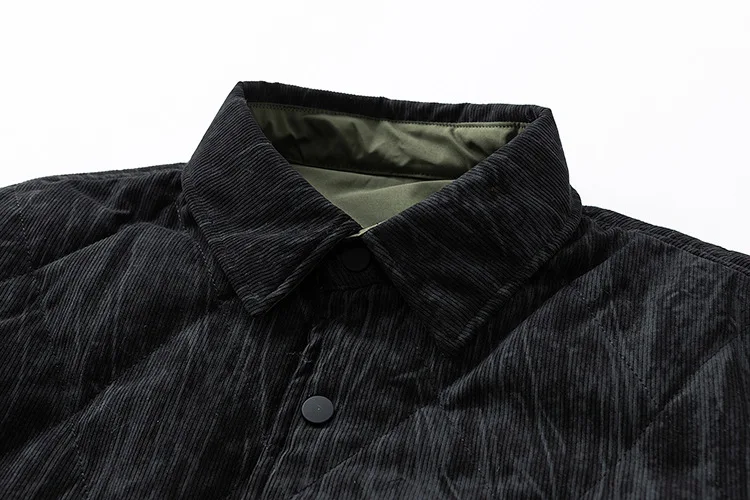Autumn Winter New Fashion Men Turn-down Collar Long Sleeve Plus Size Casual Trendy Simple Basic Loose Parkas Male Coats Tops