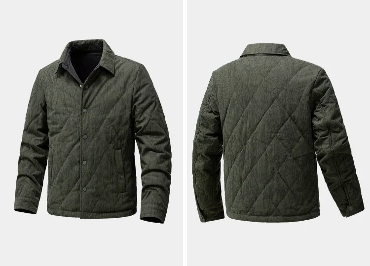 Autumn Winter New Fashion Men Turn-down Collar Long Sleeve Plus Size Casual Trendy Simple Basic Loose Parkas Male Coats Tops