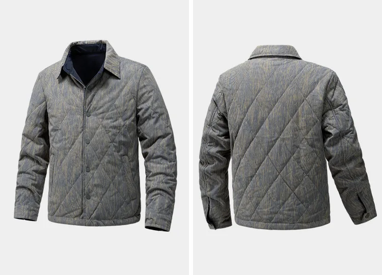 Autumn Winter New Fashion Men Turn-down Collar Long Sleeve Plus Size Casual Trendy Simple Basic Loose Parkas Male Coats Tops