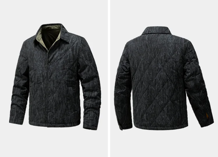Autumn Winter New Fashion Men Turn-down Collar Long Sleeve Plus Size Casual Trendy Simple Basic Loose Parkas Male Coats Tops