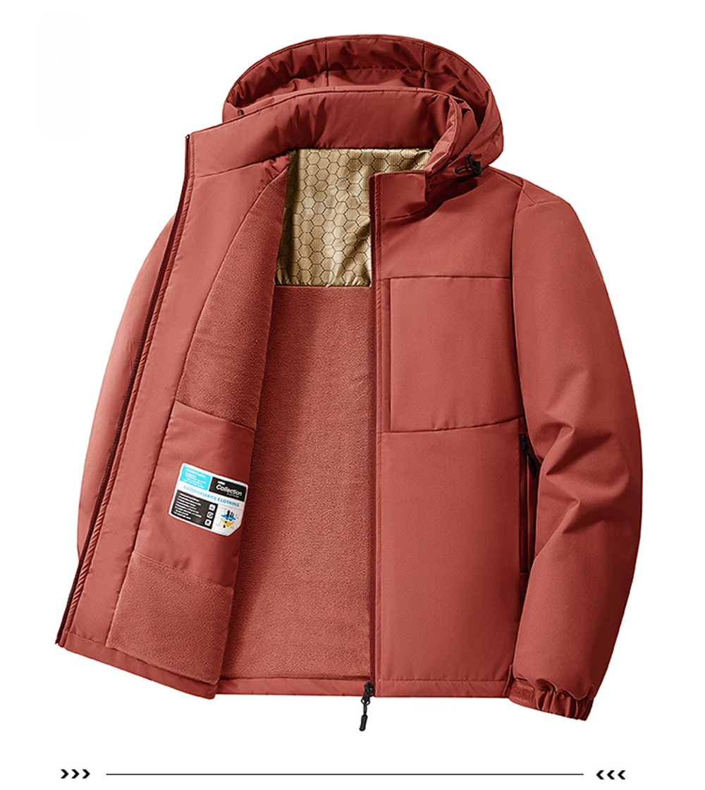 Winter Men's Warm Cargo Hooded Parkas Coats Outdoor Men Windbreaker Waterproof Coats Classic Men Thermal Workwear Padded Jackets