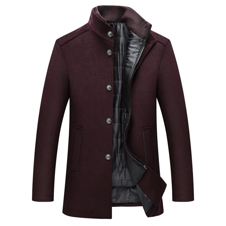 Slim Adjustable Vest Parkas Men Fashion Autumn Clothing Windproof Woolen Male Business Coat Men Brand Winter Warm Jacket Parkas